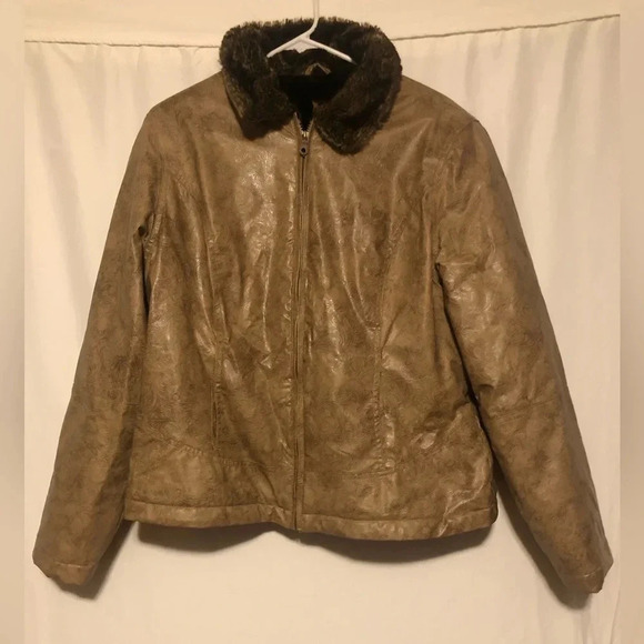 Tsunami faux leather jacket with fur lining - Picture 2 of 6